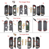 eXtremeRate Transparent Clear Joycon Handheld Controller Housing with Full Set Buttons, DIY Replacement Shell Case for NS Switch JoyCon & OLED JoyCon - Console Shell NOT Included - CM501