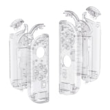 eXtremeRate Transparent Clear Joycon Handheld Controller Housing with Full Set Buttons, DIY Replacement Shell Case for NS Switch JoyCon & OLED JoyCon - Console Shell NOT Included - CM501