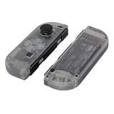 eXtremeRate Transparent Clear Joycon Handheld Controller Housing with Full Set Buttons, DIY Replacement Shell Case for NS Switch JoyCon & OLED JoyCon - Console Shell NOT Included - CM501