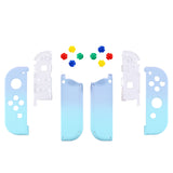 eXtremeRate Violet Blue Gradient Joycon Handheld Controller Housing with Coloful Buttons, DIY Replacement Shell Case for NS Switch JoyCon & OLED JoyCon – Joycon and Console NOT Included - CP332