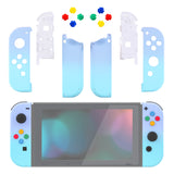 eXtremeRate Violet Blue Gradient Joycon Handheld Controller Housing with Coloful Buttons, DIY Replacement Shell Case for NS Switch JoyCon & OLED JoyCon – Joycon and Console NOT Included - CP332