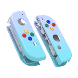 eXtremeRate Violet Blue Gradient Joycon Handheld Controller Housing with Coloful Buttons, DIY Replacement Shell Case for NS Switch JoyCon & OLED JoyCon – Joycon and Console NOT Included - CP332