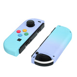 eXtremeRate Violet Blue Gradient Joycon Handheld Controller Housing with Coloful Buttons, DIY Replacement Shell Case for NS Switch JoyCon & OLED JoyCon – Joycon and Console NOT Included - CP332