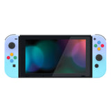 eXtremeRate Violet Blue Gradient Joycon Handheld Controller Housing with Coloful Buttons, DIY Replacement Shell Case for NS Switch JoyCon & OLED JoyCon – Joycon and Console NOT Included - CP332