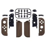 eXtremeRate Soft Touch Grip Wood Grain Handheld Controller Housing With Full Set Buttons DIY Replacement Shell Case for NS Switch JoyCon & OLED JoyCon - Console Shell NOT Included - CS201