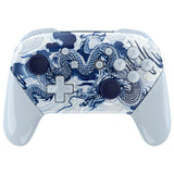 eXtremeRate Porcelain Dragon Faceplate Backplate Handles for NS Switch Pro Controller - FRT112