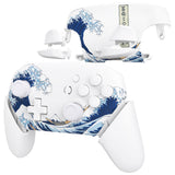 eXtremeRate The Great Wave Off Kanagawa Faceplate Backplate Handles for NS Switch Pro Controller - FRT111