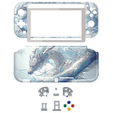 eXtremeRate Crystal Dragon DIY Replacement Shell for Nintendo Switch Lite, NSL Handheld Controller Housing with Screen Protector, Custom Case Cover for Nintendo Switch Lite - DLT141