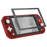 eXtremeRate Clear Red DIY Replacement Shell for NS Switch Lite, NSL Handheld Controller Housing with Screen Protector, Custom Case Cover for NS Switch Lite - DLM512