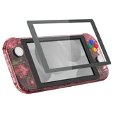 eXtremeRate Crystal Cherry Pink DIY Replacement Shell for NS Switch Lite, NSL Handheld Controller Housing with Screen Protector, Custom Case Cover for NS Switch Lite - DLP327