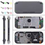 eXtremeRate Crystal Clear Atomic Purple DIY Replacement Shell for NS Switch Lite, NSL Handheld Controller Housing with Screen Protector, Custom Case Cover for NS Switch Lite - DLP325