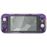 eXtremeRate Crystal Clear Atomic Purple DIY Replacement Shell for NS Switch Lite, NSL Handheld Controller Housing with Screen Protector, Custom Case Cover for NS Switch Lite - DLP325