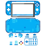 eXtremeRate Crystal Clear Blue DIY Replacement Shell for NS Switch Lite, NSL Handheld Controller Housing with Screen Protector, Custom Case Cover for NS Switch Lite - DLP324