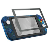 eXtremeRate Crystal Clear Blue DIY Replacement Shell for NS Switch Lite, NSL Handheld Controller Housing with Screen Protector, Custom Case Cover for NS Switch Lite - DLP324