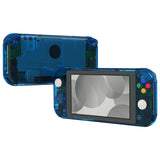 eXtremeRate Crystal Clear Blue DIY Replacement Shell for NS Switch Lite, NSL Handheld Controller Housing with Screen Protector, Custom Case Cover for NS Switch Lite - DLP324