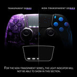 eXtremeRate Blue Flame Full Set Housing Shell with Buttons Touchpad Cover Compatible with ps5 Edge Controller, Custom Replacement Decorative Trim Shell Front Back Plates Compatible with ps5 Edge Controller - QRHEGT004