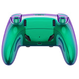 eXtremeRate Chameleon Green Purple Full Set Housing Shell with Buttons Touchpad Cover Compatible with ps5 Edge Controller, Custom Replacement Decorative Trim Shell Front Back Plates Compatible with ps5 Edge Controller - QRHEGP010