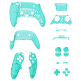 eXtremeRate Emerald Green Full Set Housing Shell with Buttons Touchpad Cover Compatible with ps5 Edge Controller, Custom Replacement Decorative Trim Shell Front Back Plates Compatible with ps5 Edge Controller - QRHEGM005