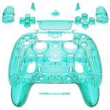 eXtremeRate Emerald Green Full Set Housing Shell with Buttons Touchpad Cover Compatible with ps5 Edge Controller, Custom Replacement Decorative Trim Shell Front Back Plates Compatible with ps5 Edge Controller - QRHEGM005