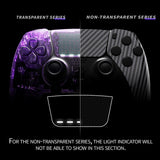 eXtremeRate Custom Replacement Full Set Shells with Buttons for PS5 Edge Controller - Graphite Carbon Fiber - QRHEGS003