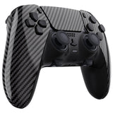 eXtremeRate Custom Replacement Full Set Shells with Buttons for PS5 Edge Controller - Graphite Carbon Fiber - QRHEGS003