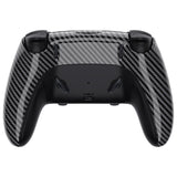 eXtremeRate Custom Replacement Full Set Shells with Buttons for PS5 Edge Controller - Graphite Carbon Fiber - QRHEGS003