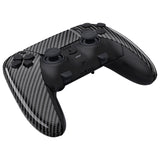eXtremeRate Custom Replacement Full Set Shells with Buttons for PS5 Edge Controller - Graphite Carbon Fiber - QRHEGS003