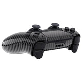 eXtremeRate Custom Replacement Full Set Shells with Buttons for PS5 Edge Controller - Graphite Carbon Fiber - QRHEGS003