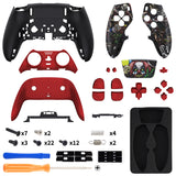 eXtremeRate Scary Party Full Set Housing Shell with Buttons Touchpad Cover Compatible with ps5 Edge Controller, Custom Replacement Decorative Trim Shell Front Back Plates Compatible with ps5 Edge Controller - QRHEGT001