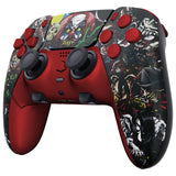 eXtremeRate Scary Party Full Set Housing Shell with Buttons Touchpad Cover Compatible with ps5 Edge Controller, Custom Replacement Decorative Trim Shell Front Back Plates Compatible with ps5 Edge Controller - QRHEGT001