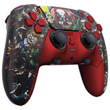 eXtremeRate Scary Party Full Set Housing Shell with Buttons Touchpad Cover Compatible with ps5 Edge Controller, Custom Replacement Decorative Trim Shell Front Back Plates Compatible with ps5 Edge Controller - QRHEGT001