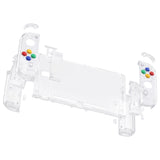 eXtremeRate Crystal Clear Back Plate for NS Switch Console, NS Joycon Handheld Controller Housing with Full Set Buttons, DIY Replacement Shell for Nintendo Switch - QP349