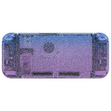 eXtremeRate Glitter Gradient Translucent Bluebell Back Plate for NS Switch Console, NS Joycon Handheld Controller Housing with Full Set Buttons, DIY Replacement Shell for Nintendo Switch - QP346