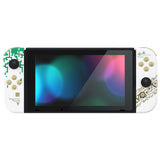 eXtremeRate Glow in Dark - Totem of Kingdom White Back Plate for Nintendo Switch Console, NS Joycon Handheld Controller Housing with Colorful Buttons, DIY Replacement Shell for Nintendo Switch - QT123