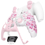 eXtremeRate Full Set Housing Shells with Buttons for PS5 Controller BDM-030/040/050 - Cherry Blossom Whisper - QPFT1004G3