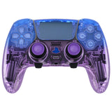 eXtremeRate Custom Replacement Full Set Shells with Buttons for PS5 Edge Controller - Gradient Translucent Bluebell - QRHEGP011