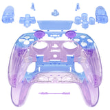eXtremeRate Custom Replacement Full Set Shells with Buttons for PS5 Edge Controller - Gradient Translucent Bluebell - QRHEGP011