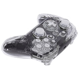 eXtremeRate Crystal Clear Faceplate Backplate Handles for NS Switch Pro Controller - Controller NOT Included - FRP360