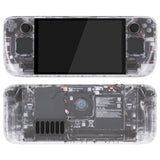 eXtremeRate Replacement Full Set Housing Shell with Buttons for Steam Deck OLED Handheld Console - Clear - LQXSLM003