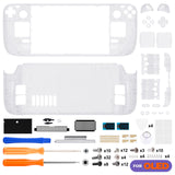 eXtremeRate Replacement Full Set Housing Shell with Buttons for Steam Deck OLED Handheld Console - Clear - LQXSLM003