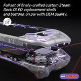 eXtremeRate Replacement Full Set Housing Shell with Buttons for Steam Deck OLED Handheld Console - Clear - LQXSLM003