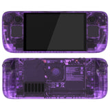 eXtremeRate Replacement Full Set Housing Shell with Buttons for Steam Deck OLED Handheld Console - Clear Atomic Purple - LQXSLM001