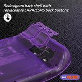 eXtremeRate Replacement Full Set Housing Shell with Buttons for Steam Deck OLED Handheld Console - Clear Atomic Purple - LQXSLM001