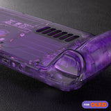 eXtremeRate Replacement Full Set Housing Shell with Buttons for Steam Deck OLED Handheld Console - Clear Atomic Purple - LQXSLM001