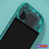 eXtremeRate Replacement Full Set Housing Shell with Buttons for Steam Deck OLED Handheld Console - Emerald Green - LQXSLM004