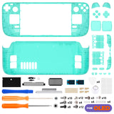 eXtremeRate Replacement Full Set Housing Shell with Buttons for Steam Deck OLED Handheld Console - Emerald Green - LQXSLM004