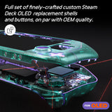 eXtremeRate Replacement Full Set Housing Shell with Buttons for Steam Deck OLED Handheld Console - Emerald Green - LQXSLM004