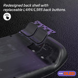 eXtremeRate Replacement Full Set Housing Shell with Buttons for Steam Deck OLED Handheld Console - Clear Slate Black - LQXSLM002