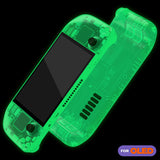 eXtremeRate Replacement Full Set Housing Shell with Buttons for Steam Deck OLED Handheld Console - Glow in Dark - Green - LQXSLM007