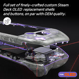 eXtremeRate Replacement Full Set Housing Shell with Buttons for Steam Deck OLED Handheld Console - Glow in Dark - Green - LQXSLM007